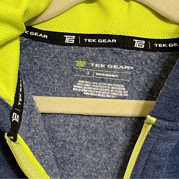 TEK GEAR Boys Zip Front Blue Hoodie, Size Small - Picture 3 of 3